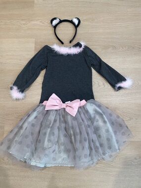 Pottery Barn Gray & Pink Tulle Mouse Costume with Headband